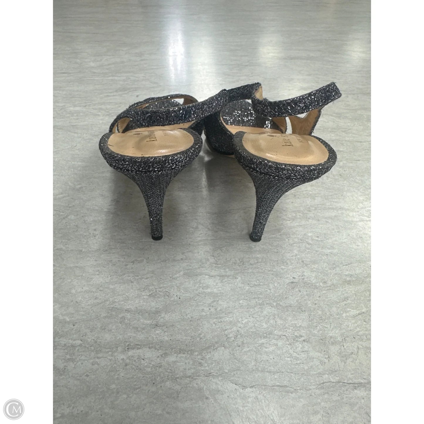 Shoes Designer By Kate Spade In Silver, Size: 9.5