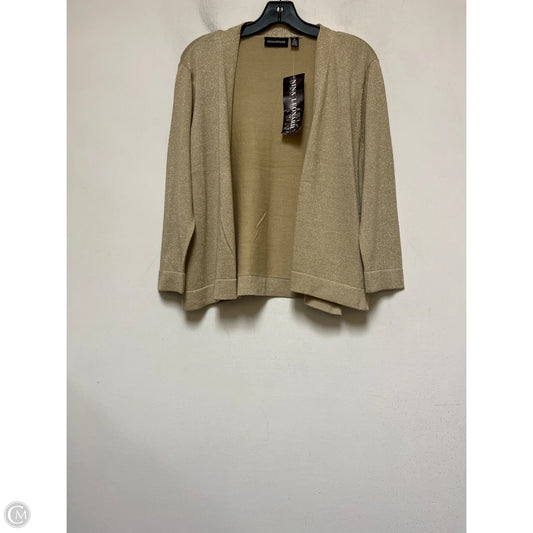 Cardigan By Nina Leonard In Gold, Size: M