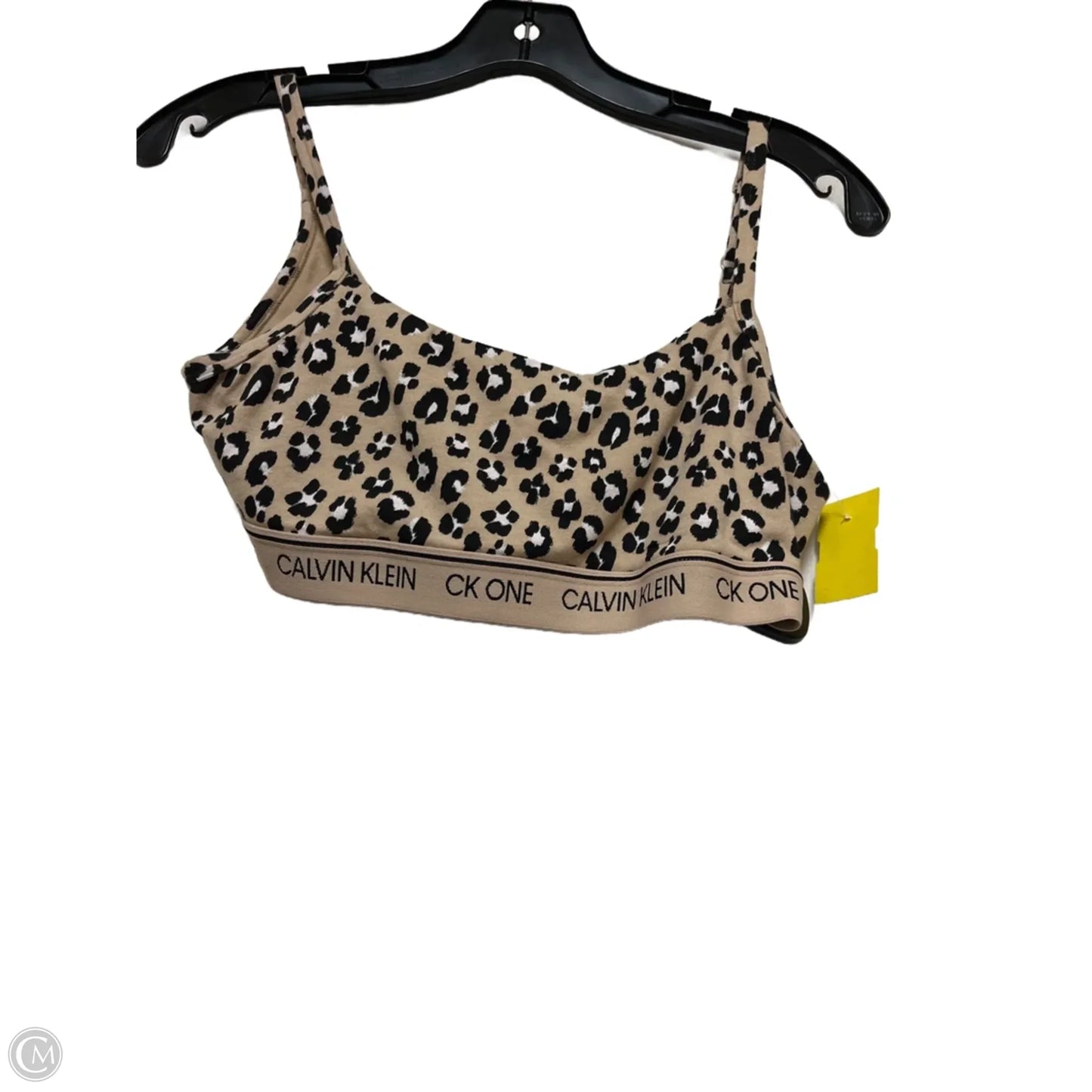 Athletic Bra By Calvin Klein In Animal Print, Size: M
