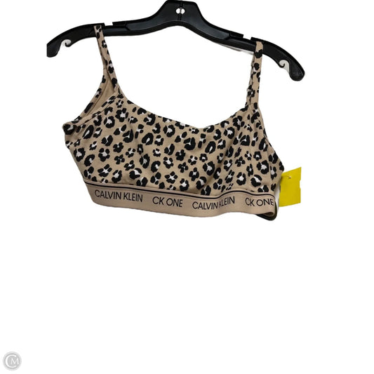 Athletic Bra By Calvin Klein In Animal Print, Size: M