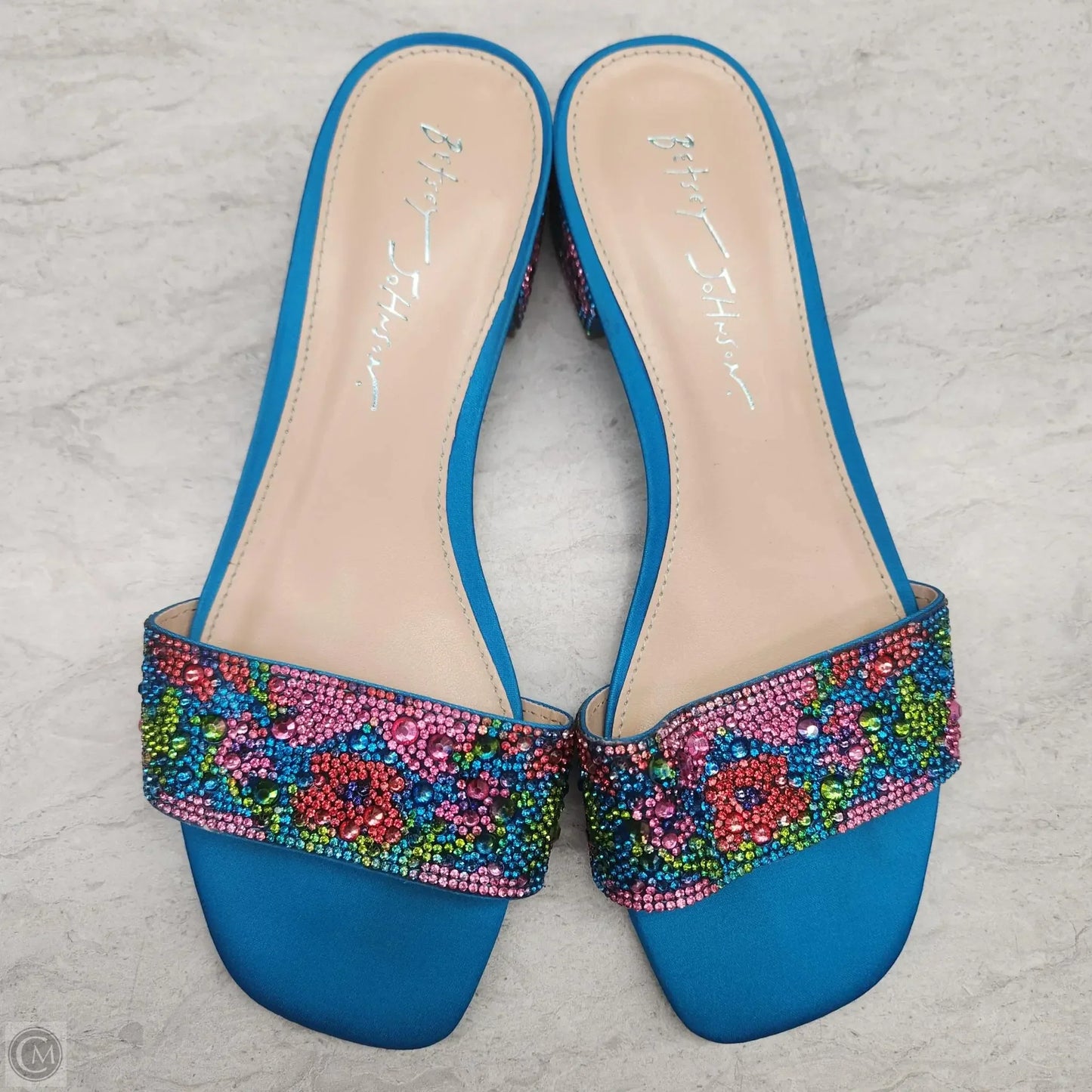 Sandals Flats By Betsey Johnson In Floral Print, Size: 7