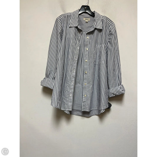 Top Long Sleeve By Style And Company In Striped Pattern, Size: L