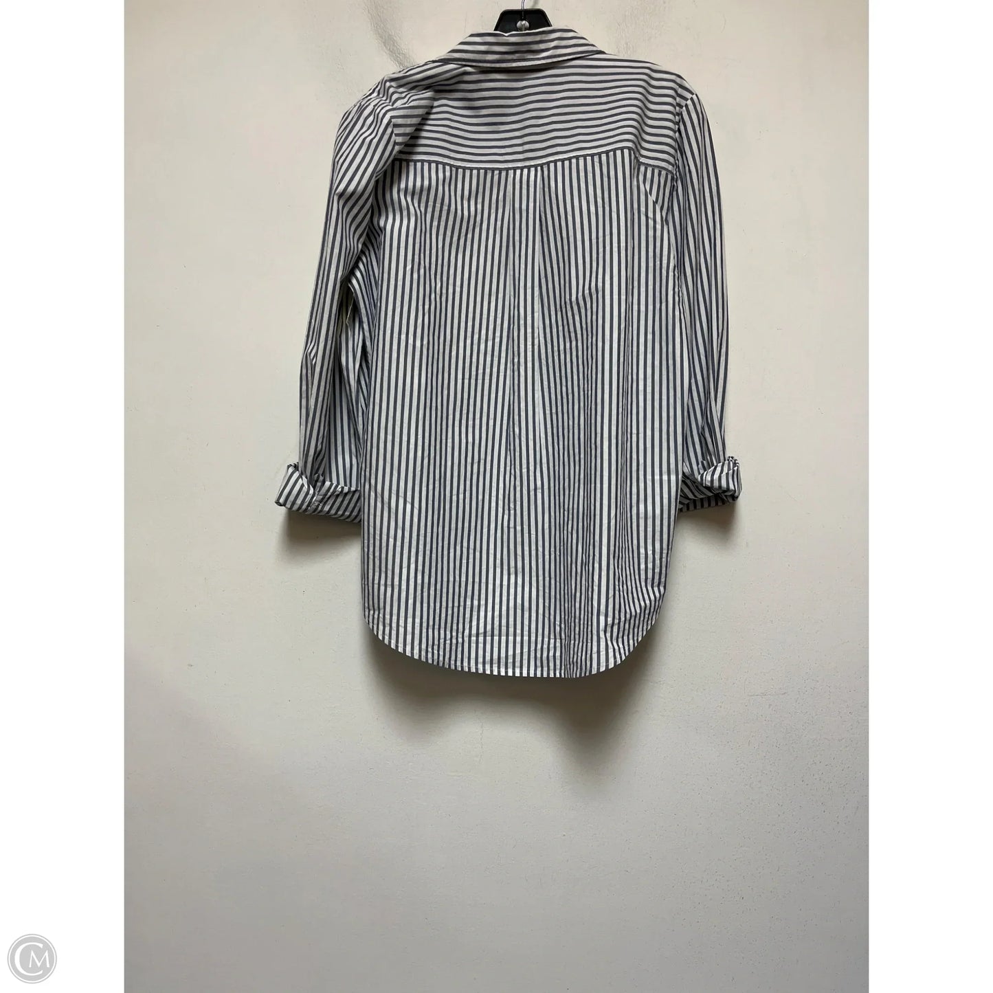 Top Long Sleeve By Style And Company In Striped Pattern, Size: L