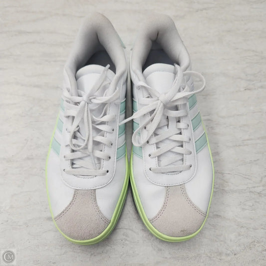 Shoes Sneakers By Adidas In Green & Purple, Size: 7