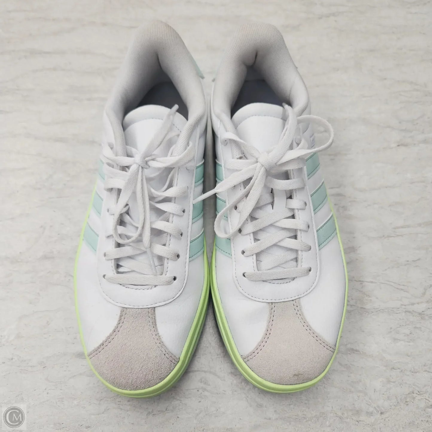 Shoes Sneakers By Adidas In Green & Purple, Size: 7