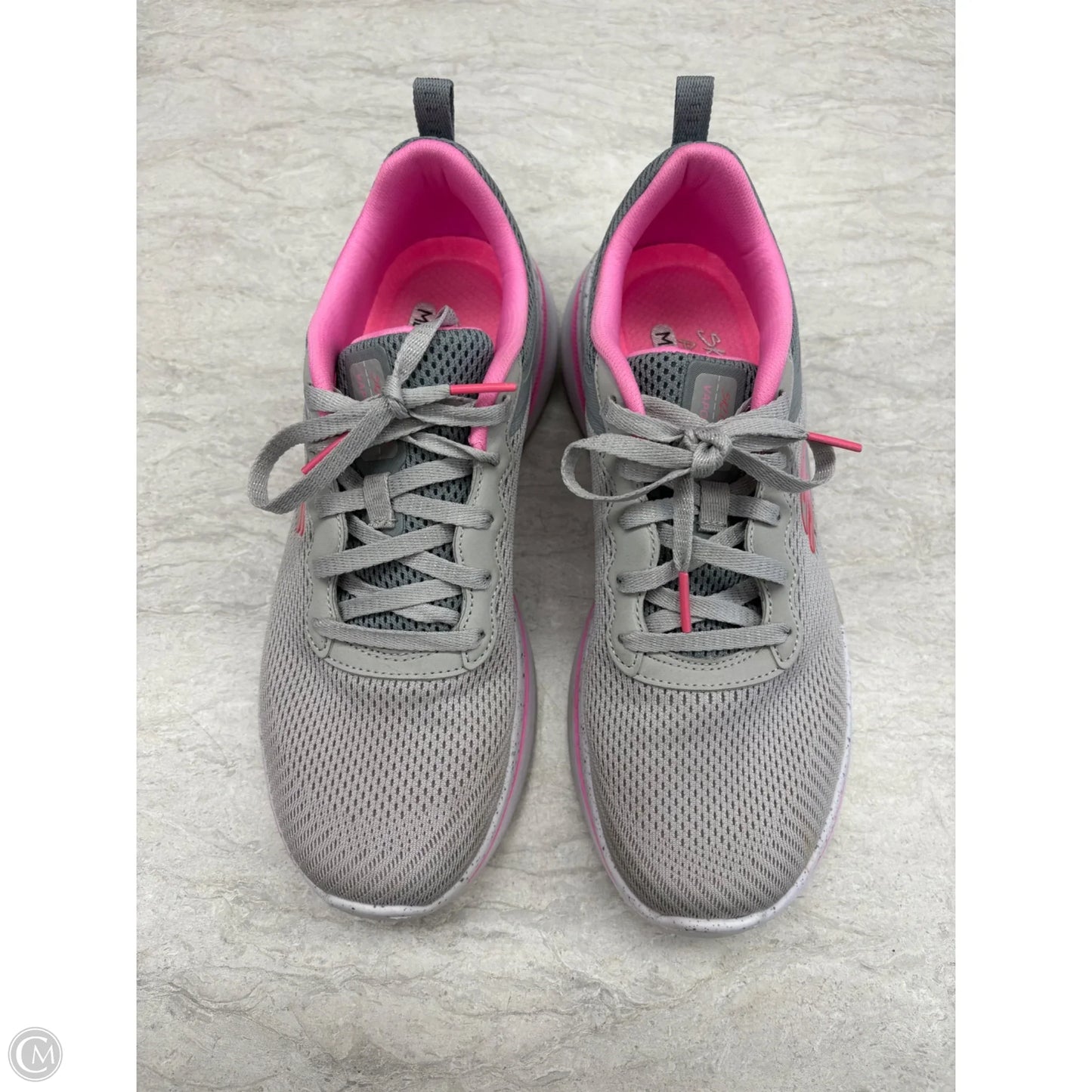 Shoes Athletic By Skechers In Grey & Pink, Size: 9