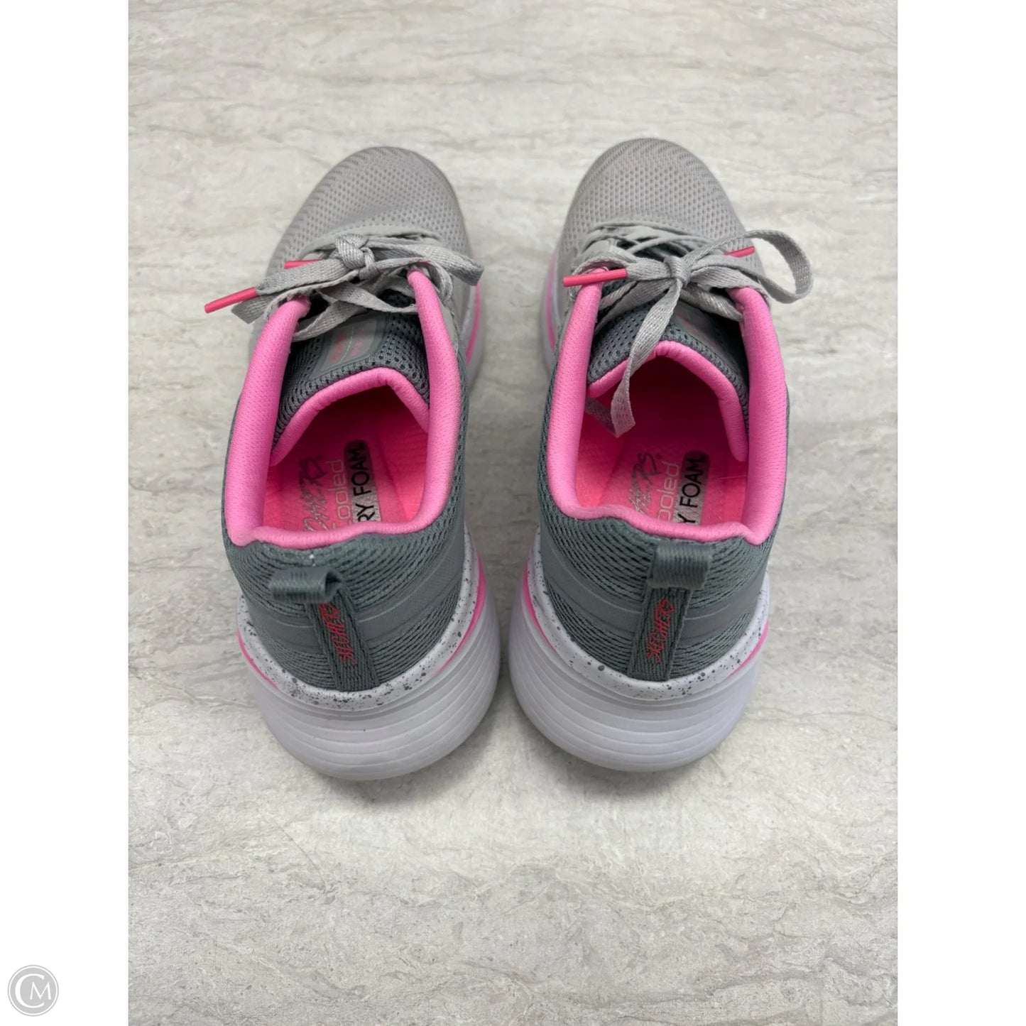 Shoes Athletic By Skechers In Grey & Pink, Size: 9