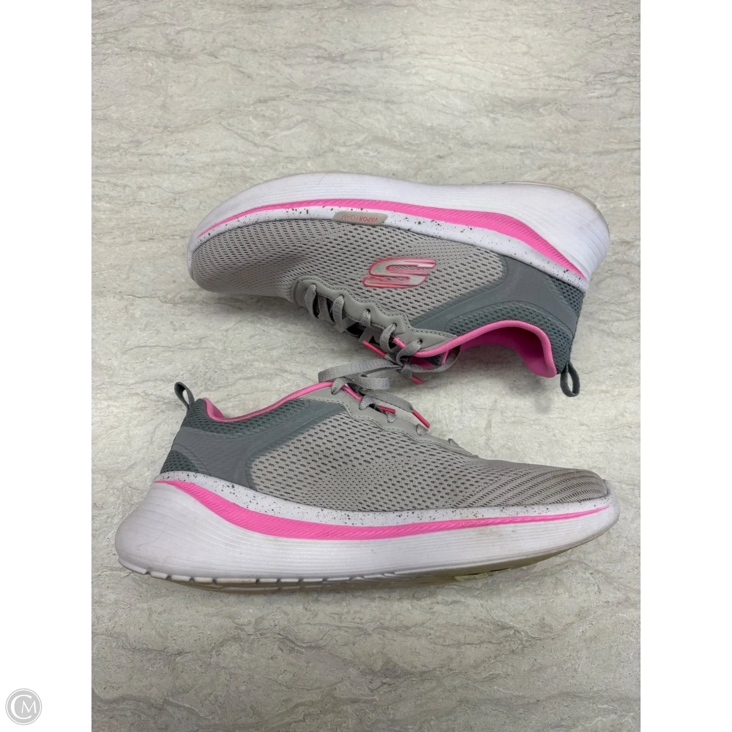 Shoes Athletic By Skechers In Grey & Pink, Size: 9
