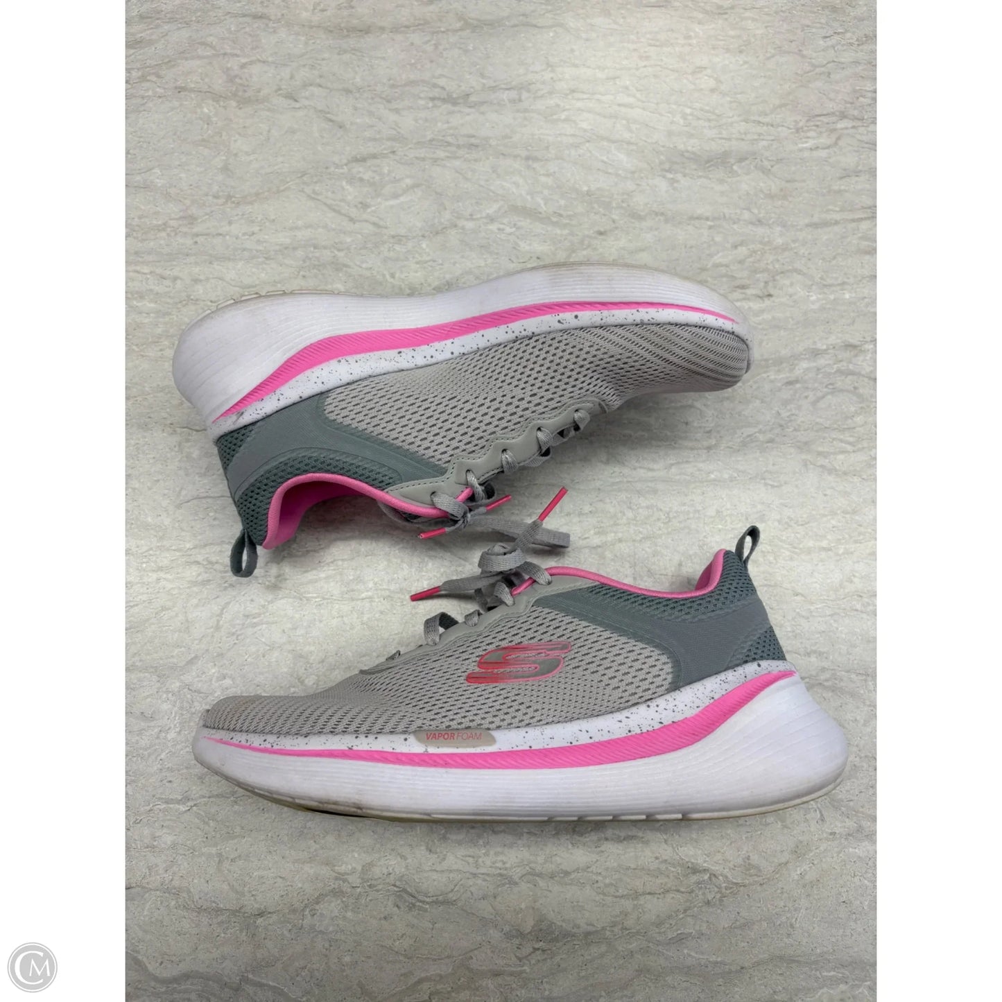 Shoes Athletic By Skechers In Grey & Pink, Size: 9