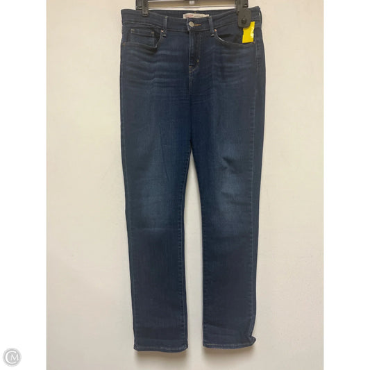 Jeans Straight By Levis In Blue Denim, Size: 10