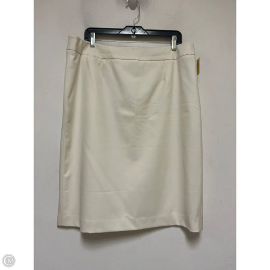 Skirt Midi By Calvin Klein In Cream, Size: 14