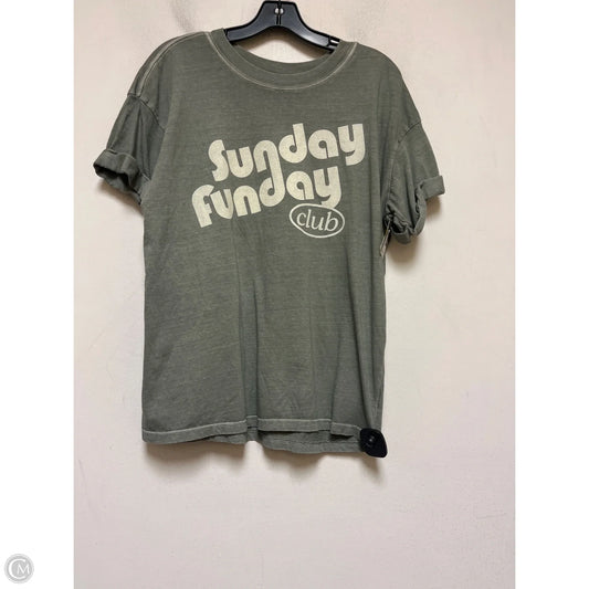 Top Short Sleeve Basic By Girl Dangerous In Green, Size: S