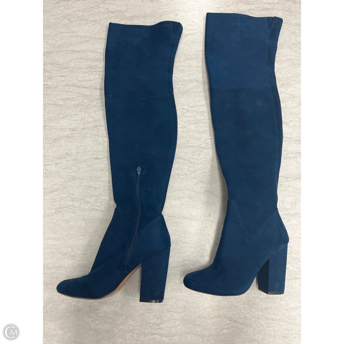 Boots Designer By Neiman Marcus In Navy, Size: 8.5