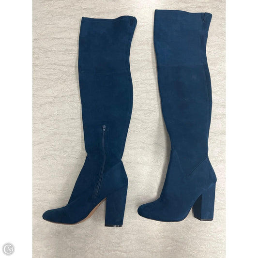 Boots Designer By Neiman Marcus In Navy, Size: 8.5