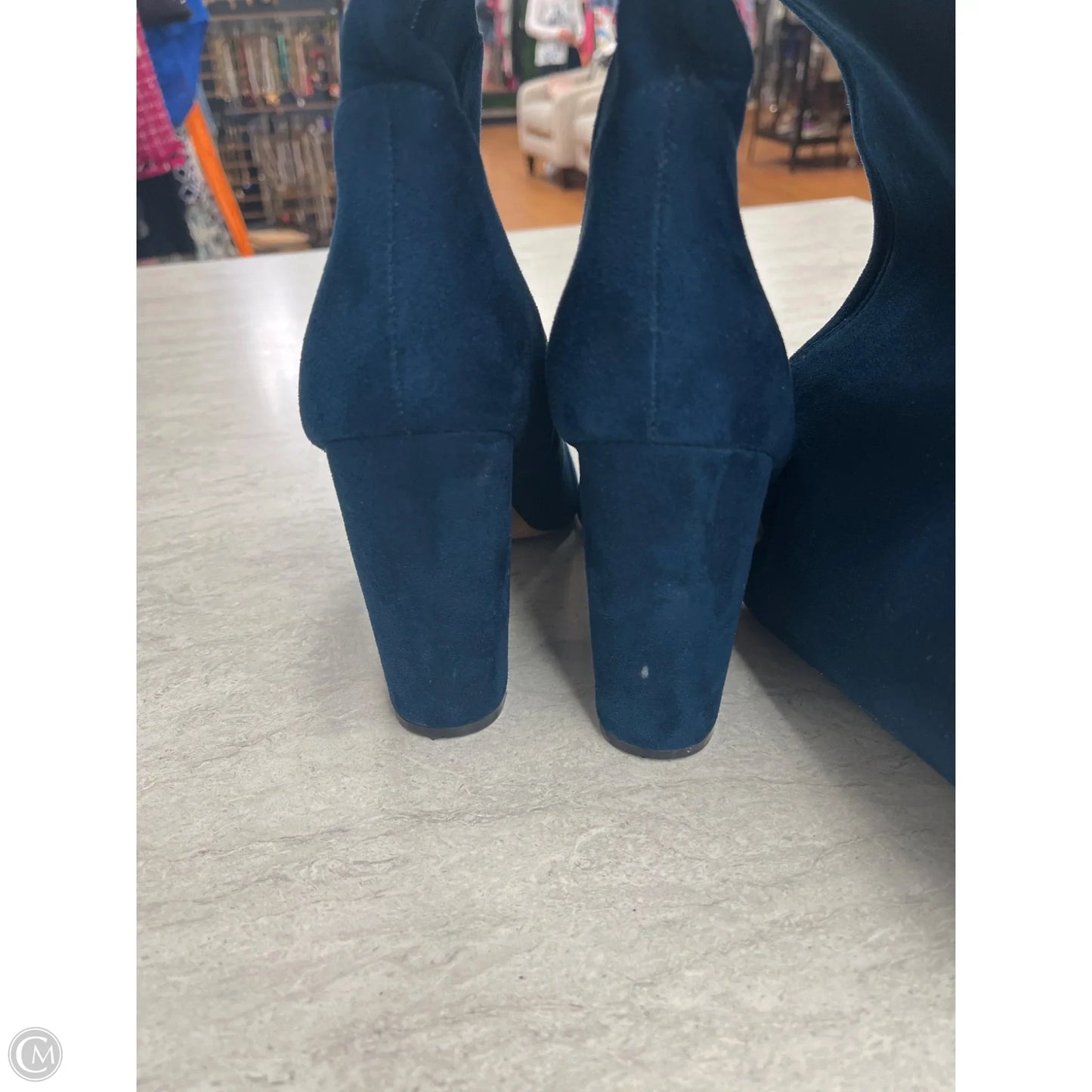 Boots Designer By Neiman Marcus In Navy, Size: 8.5