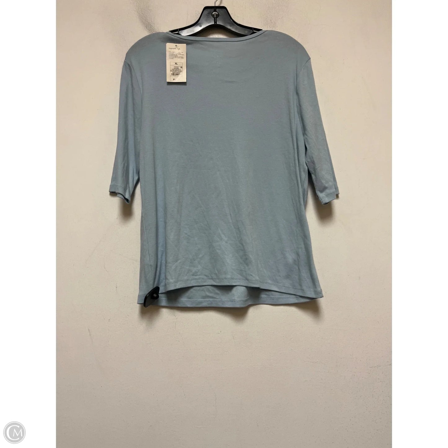 Top Short Sleeve Basic By A New Day In Blue, Size: Xl