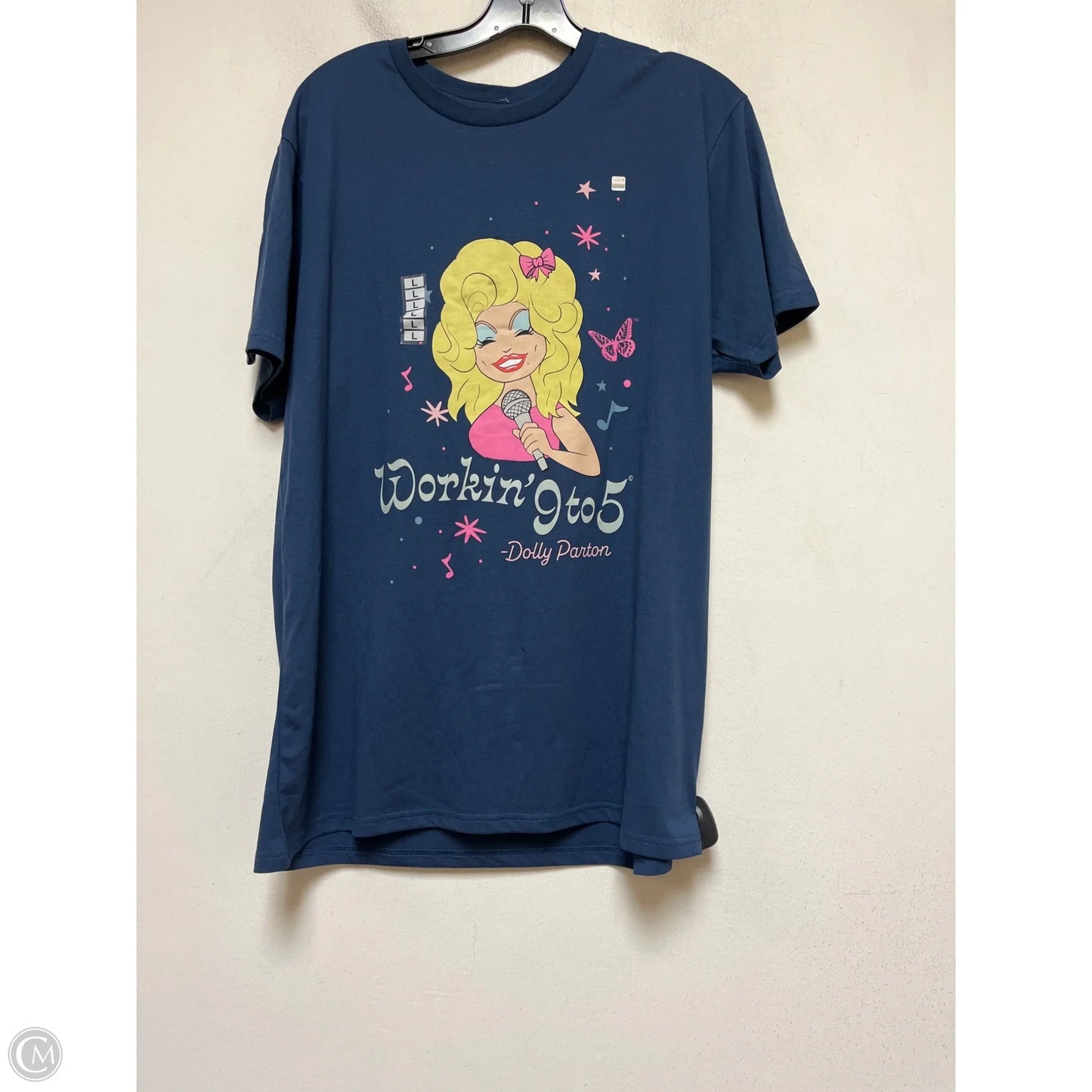 Top Short Sleeve Basic By Clothes Mentor In Blue, Size: L