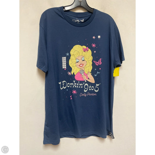 Top Short Sleeve Basic By Clothes Mentor In Blue, Size: L