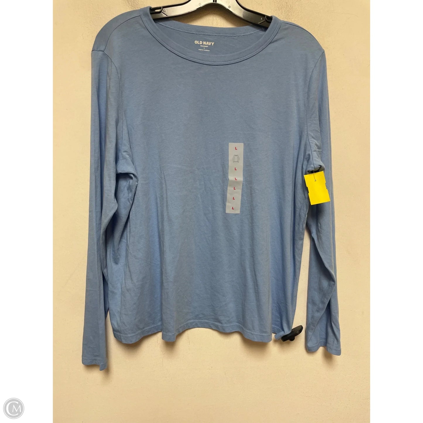 Top Long Sleeve Basic By Old Navy In Blue, Size: L