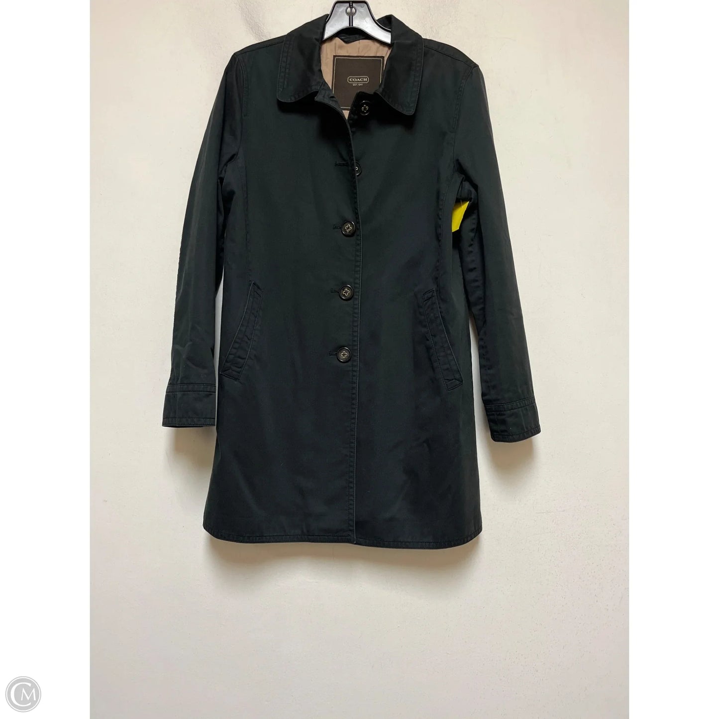 Jacket Designer By Coach In Black, Size: M