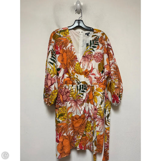 Dress Casual Short By Express In Tropical Print, Size: L
