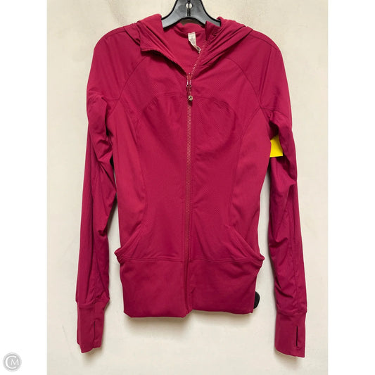 Athletic Jacket By Lululemon In Pink, Size: 8