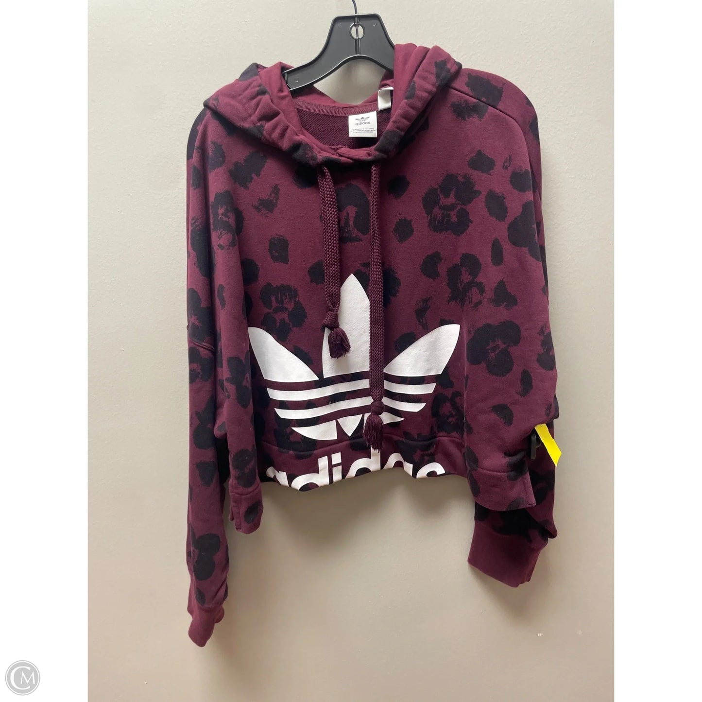 Sweatshirt Hoodie By Adidas In Animal Print, Size: M