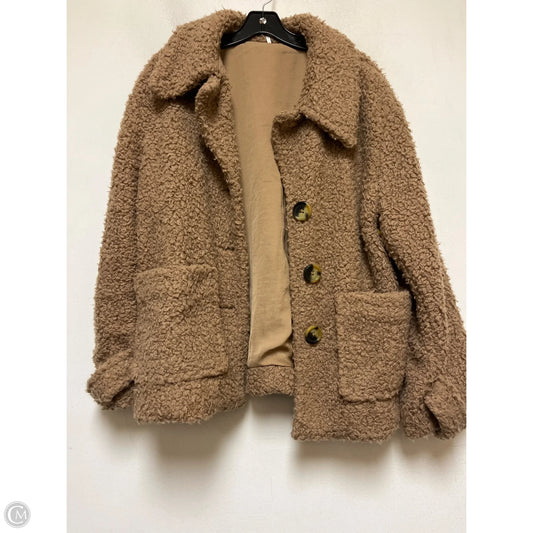 Coat Faux Fur & Sherpa By Free People In Brown, Size: M