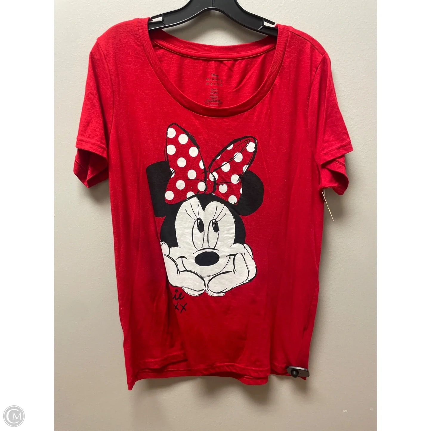 Top Short Sleeve By Disney In Red, Size: 2x