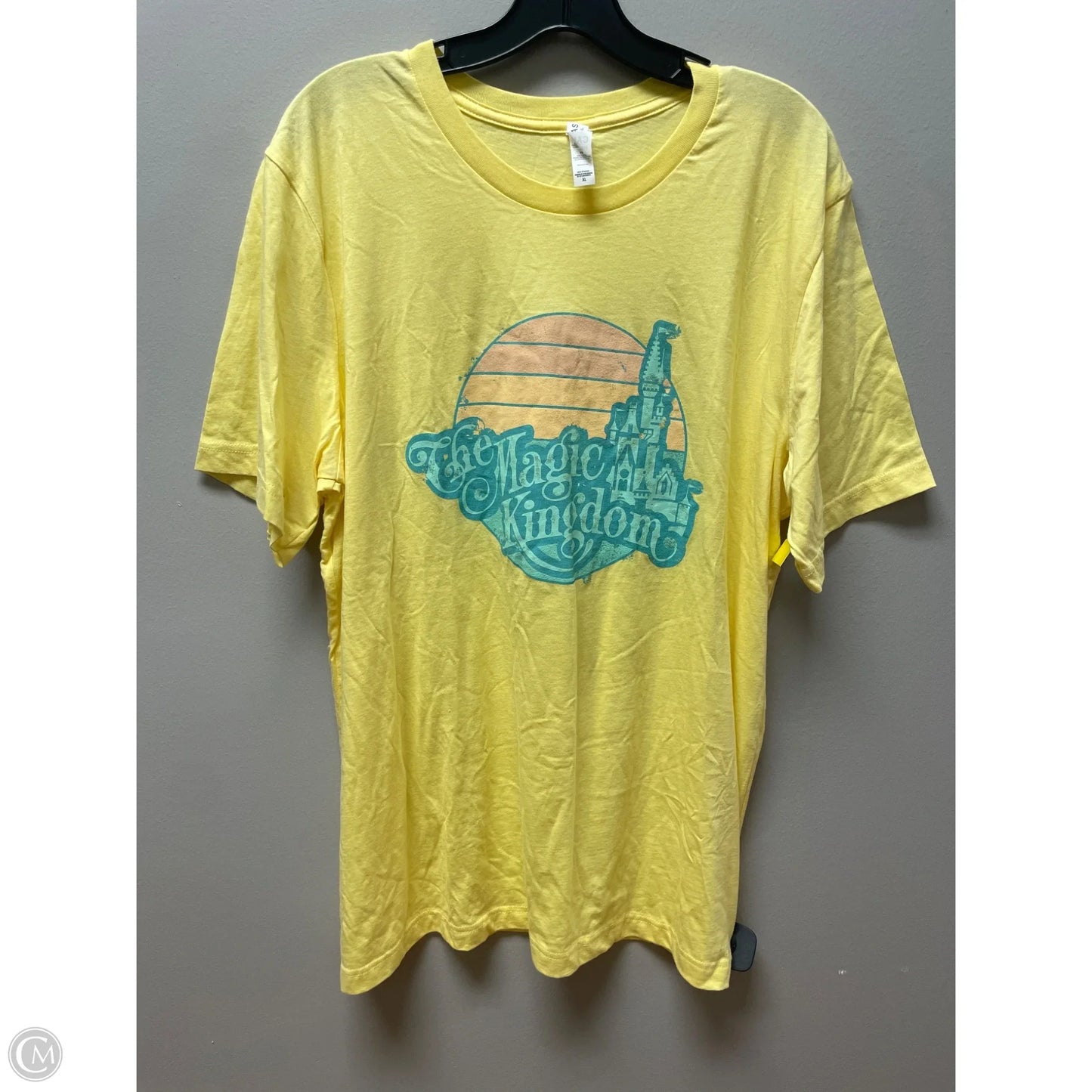 Top Short Sleeve Basic By Disney In Yellow, Size: Xl