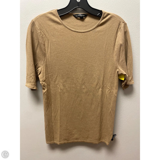 Top Short Sleeve Basic By Banana Republic In Tan, Size: L