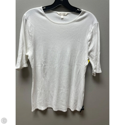 Top Short Sleeve Basic By Banana Republic In White, Size: L