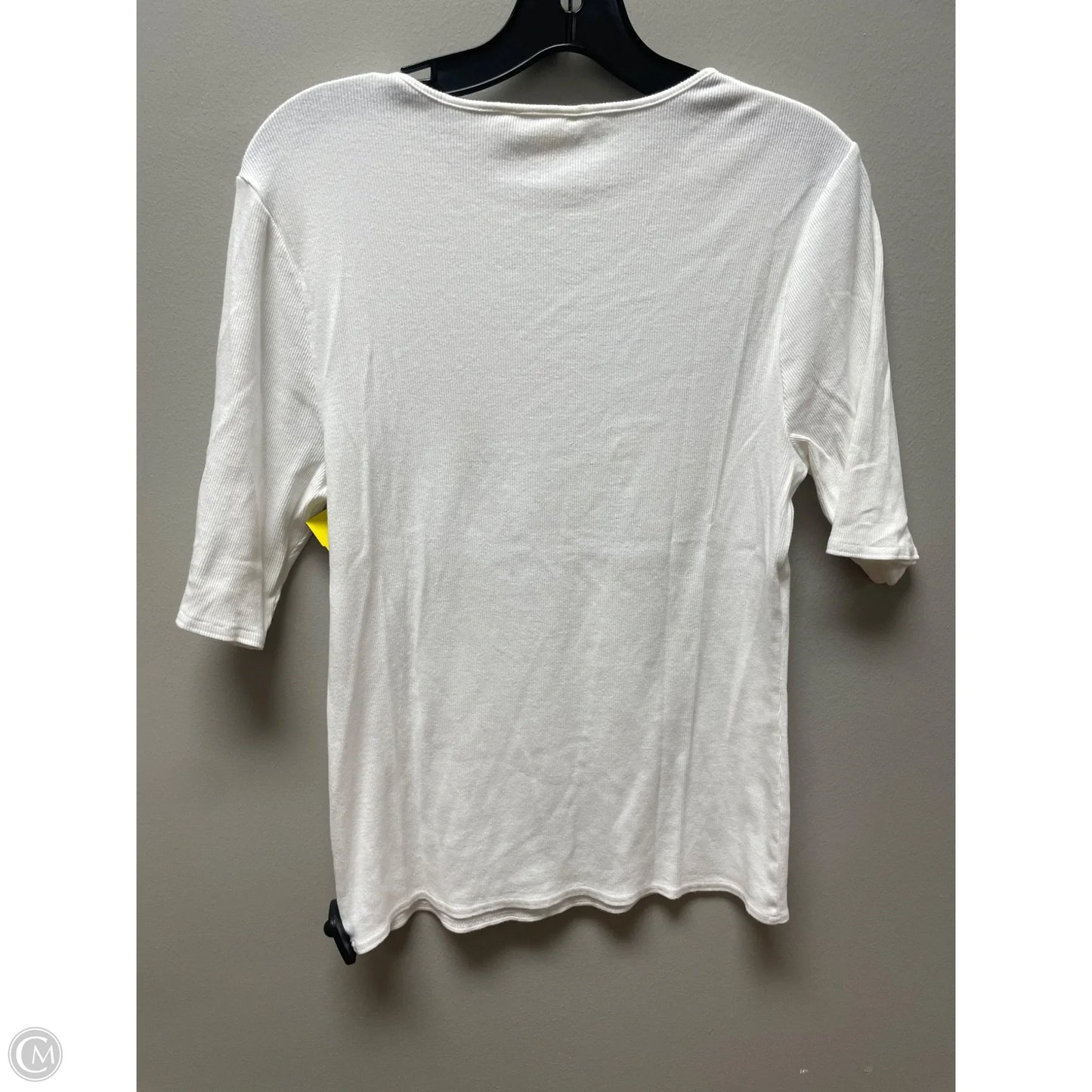 Top Short Sleeve Basic By Banana Republic In White, Size: L