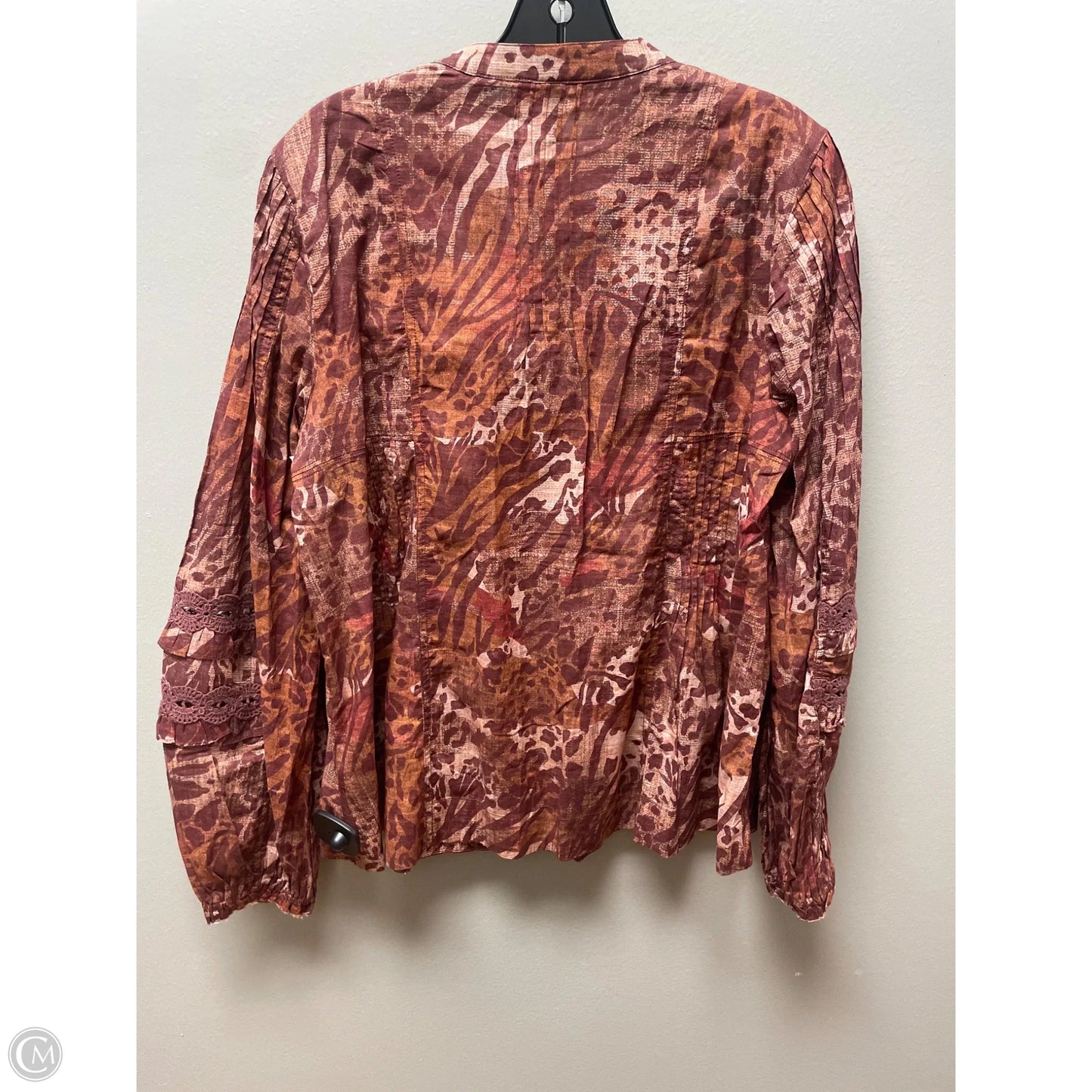 Top Long Sleeve By Pilcro In Animal Print, Size: L