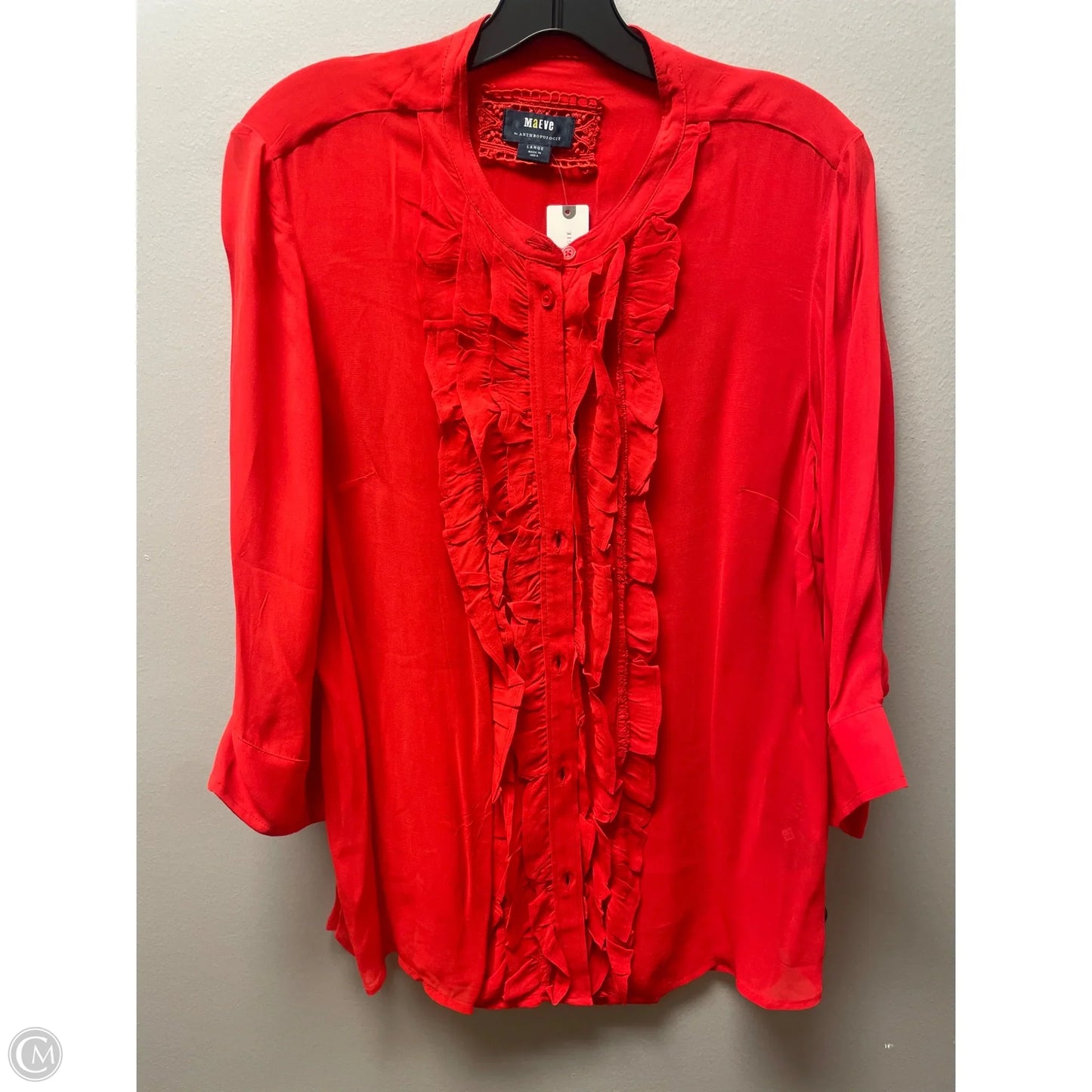 Top Long Sleeve By Maeve In Orange, Size: L