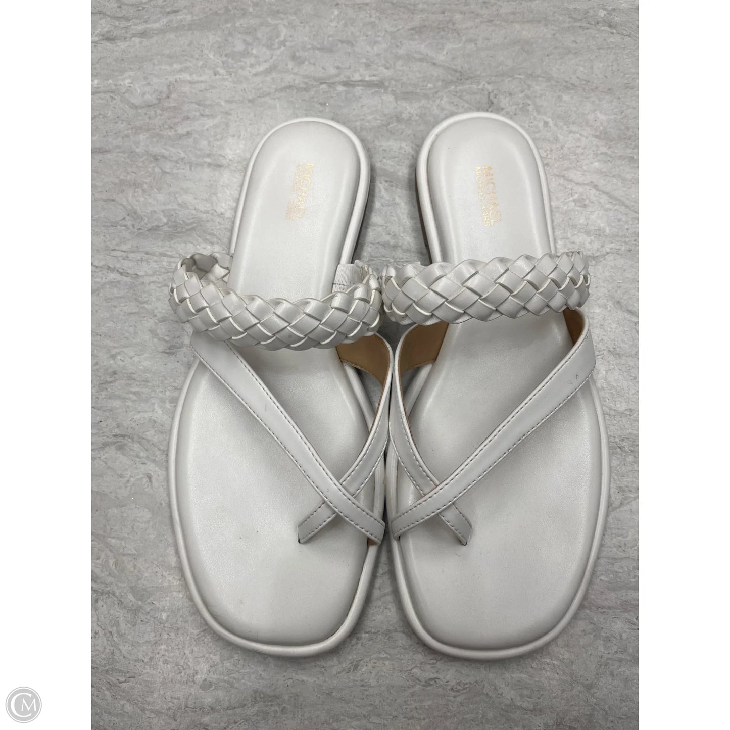 Sandals Flats By Michael By Michael Kors In White, Size: 9.5