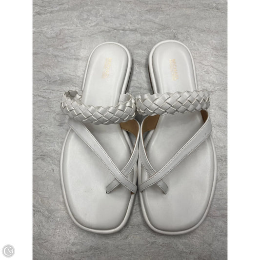 Sandals Flats By Michael By Michael Kors In White, Size: 9.5