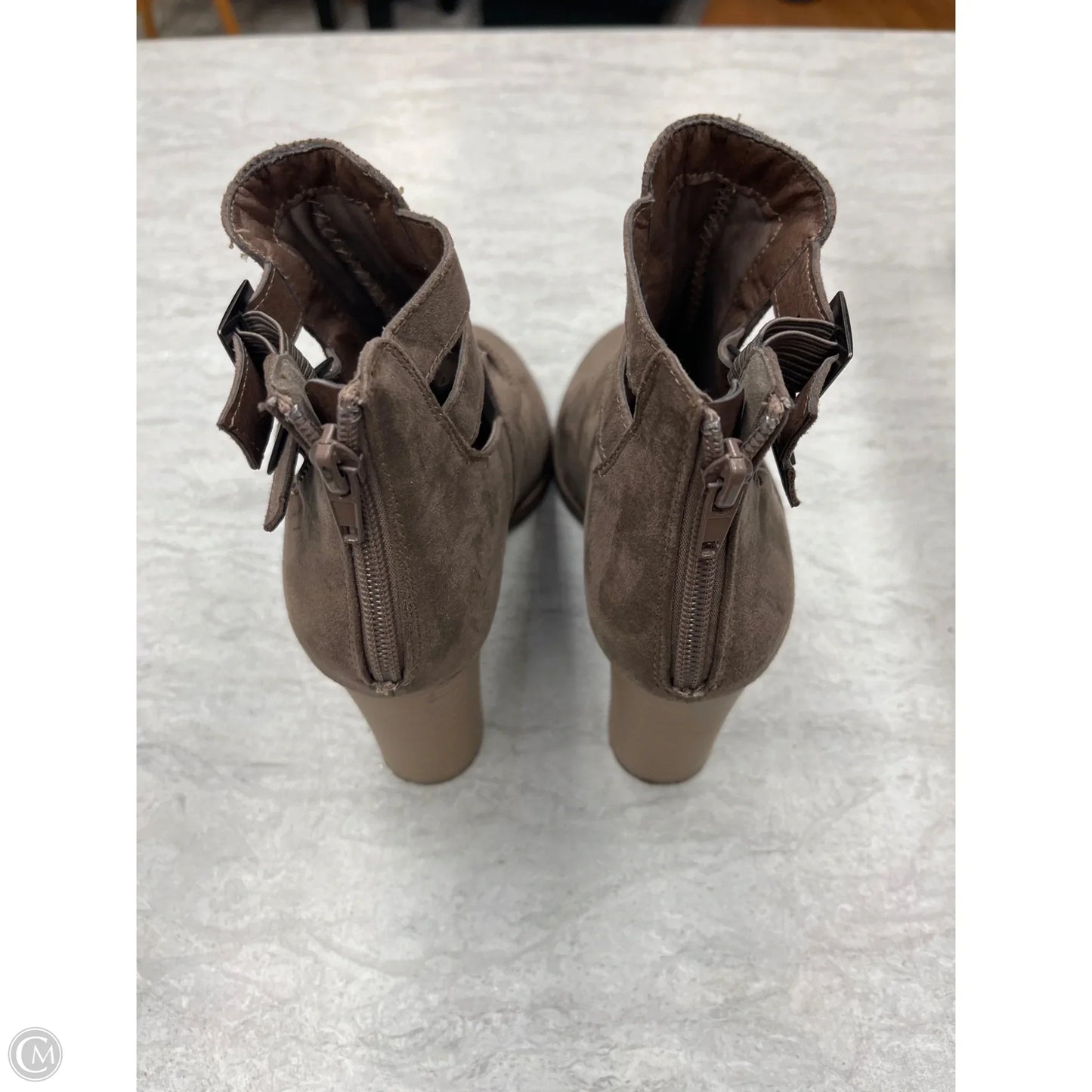 Boots Ankle Heels By Report In Taupe, Size: 7