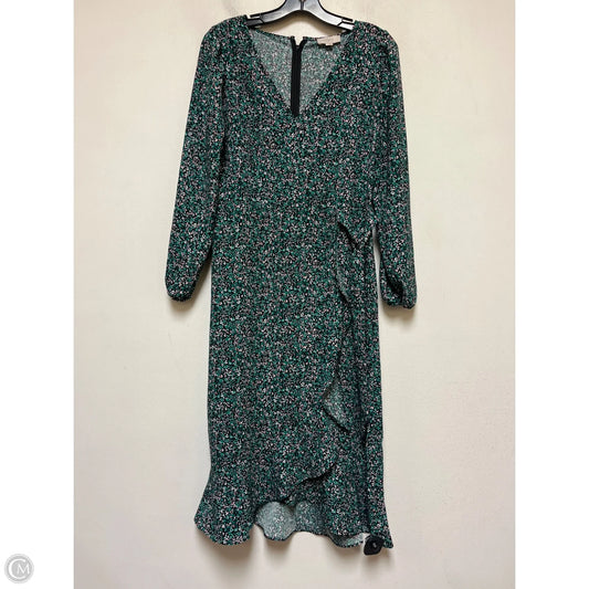 Dress Casual Midi By Loft In Floral Print, Size: Xs