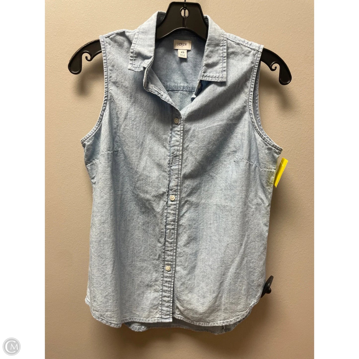 Top Sleeveless By J. Crew In Blue Denim, Size: Xs