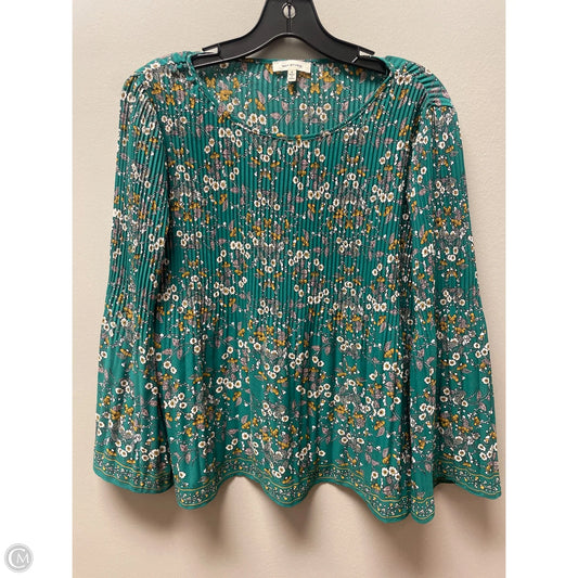 Top Long Sleeve By Max Studio In Green, Size: S