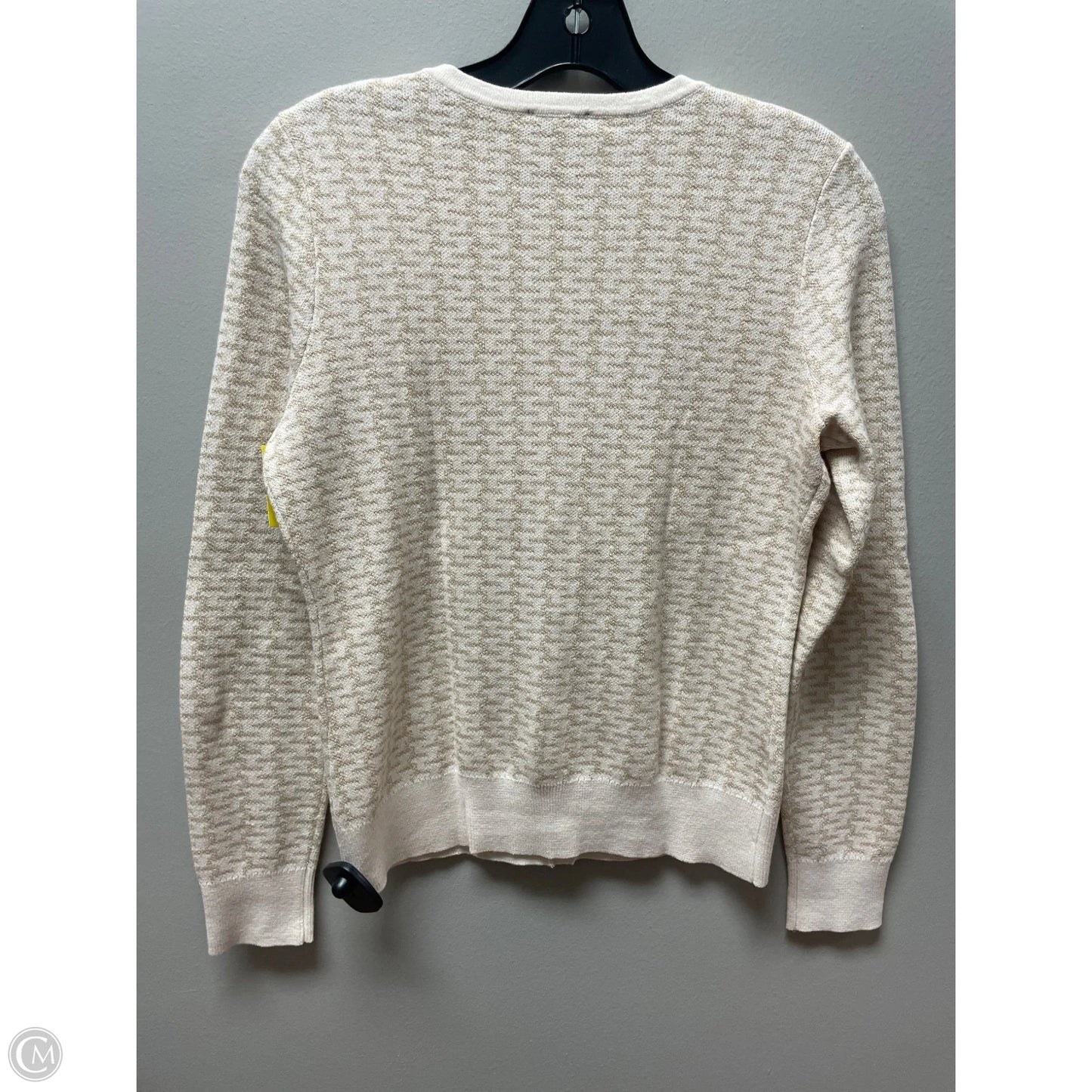 Top Long Sleeve By Ann Taylor In Gold & Tan, Size: S