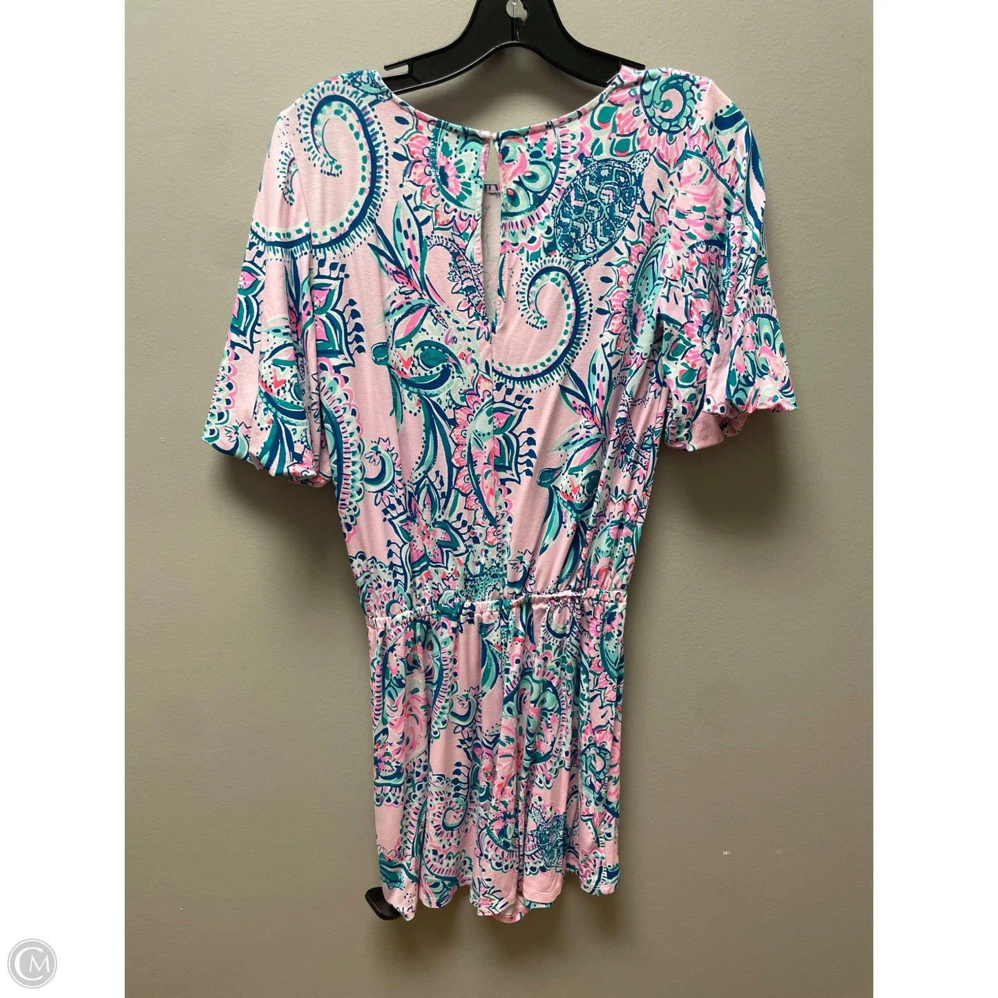 Romper Designer By Lilly Pulitzer In Green & Pink, Size: Xs