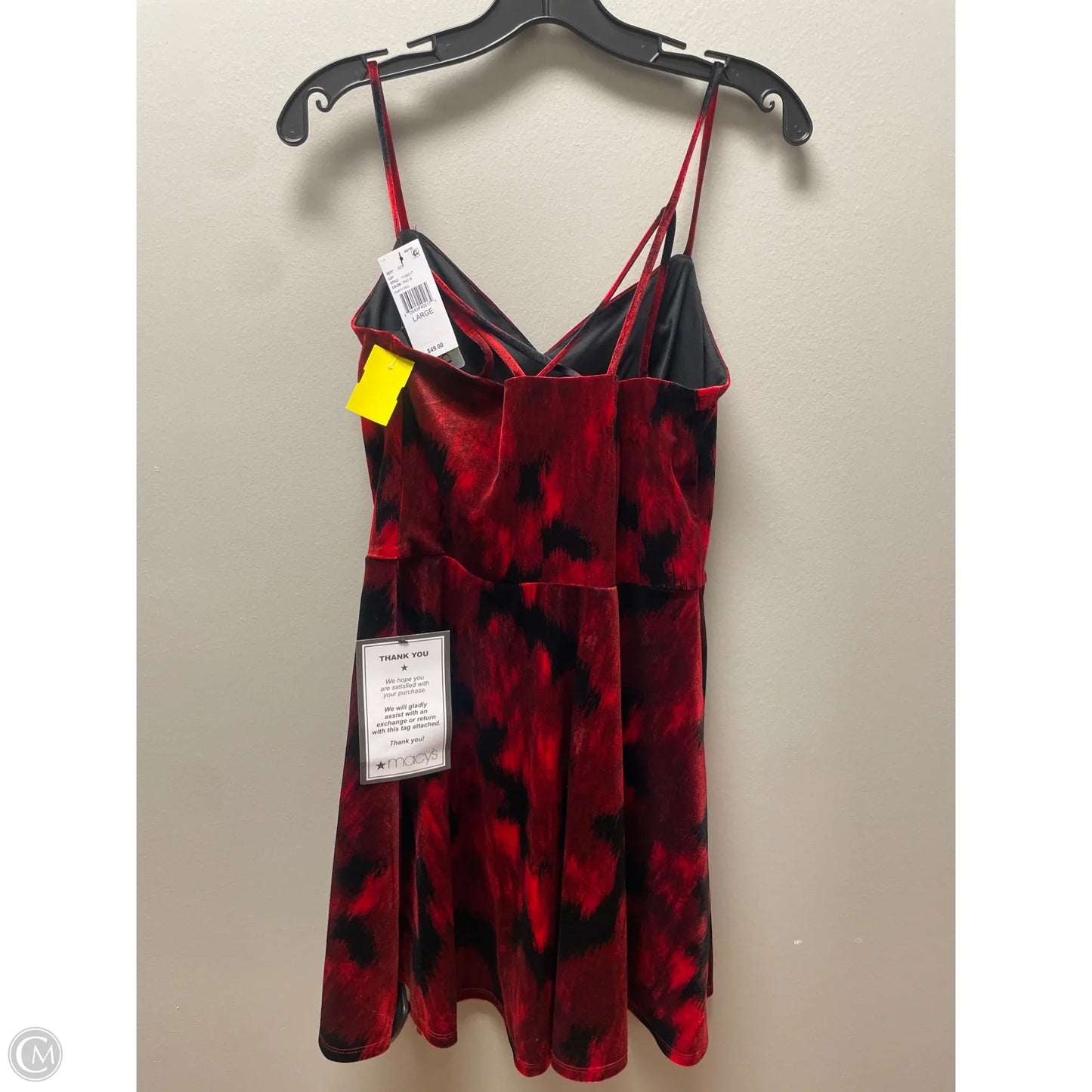 Dress Casual Short By Bcx In Black & Red, Size: L