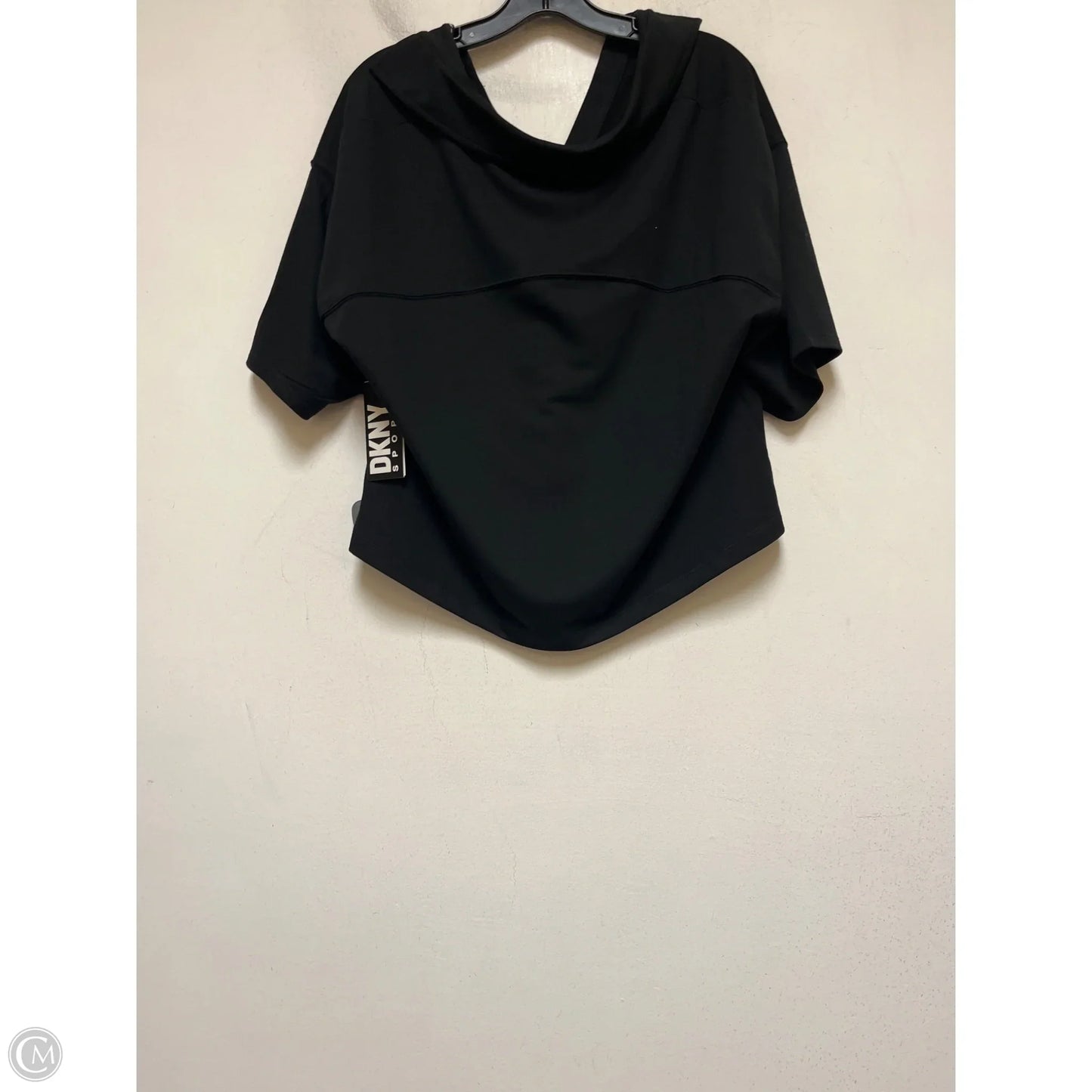 Top Short Sleeve By Dkny In Black, Size: M
