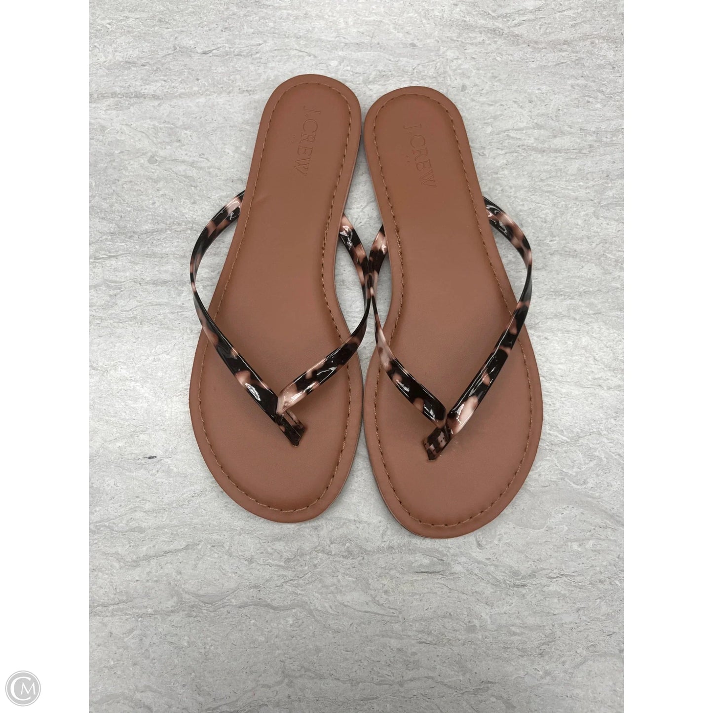 Sandals Flip Flops By J. Crew In Tortoise Shell Print, Size: 7