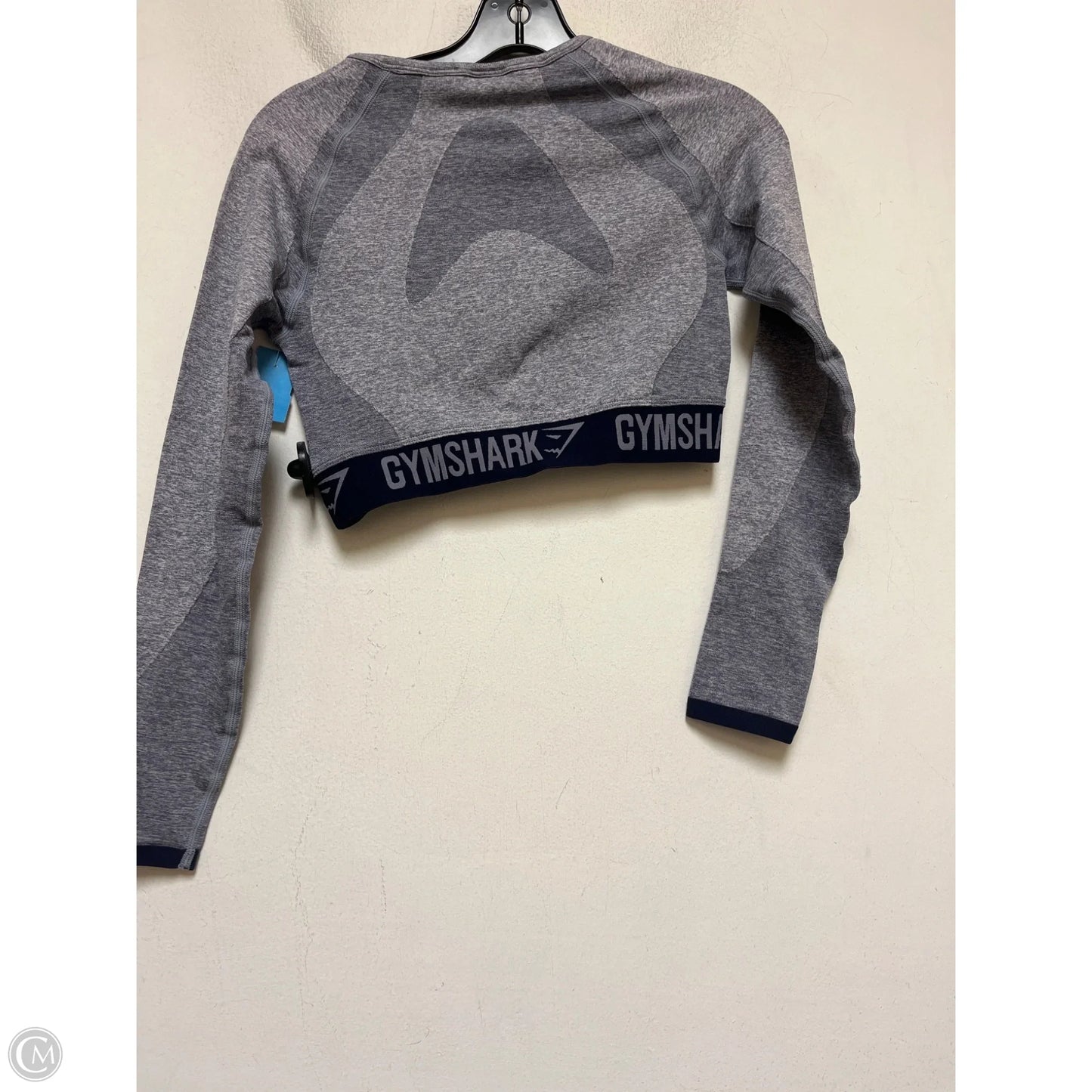 Athletic Top Long Sleeve Crewneck By Gym Shark In Blue, Size: M