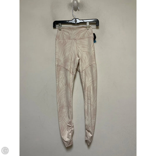 Athletic Leggings By Spiritual Gangster In Cream & Pink, Size: S