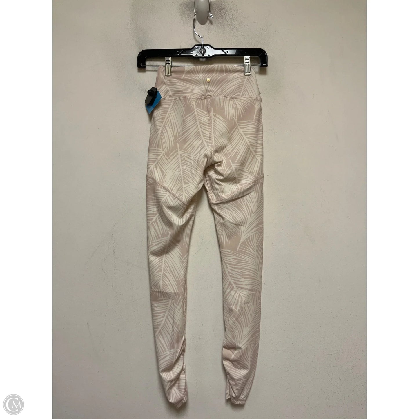 Athletic Leggings By Spiritual Gangster In Cream & Pink, Size: S