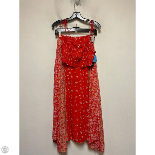 Skirt Set 2pc By Free People In Orange & Yellow, Size: 0